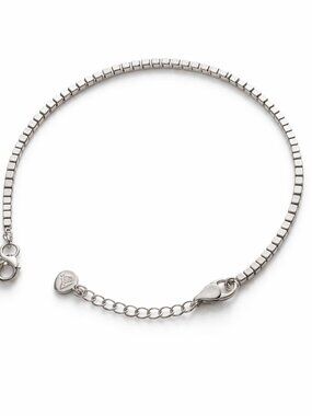Silpada Sterling Silver Cube Bead Bracelet • Dainty Minimalist • Retired